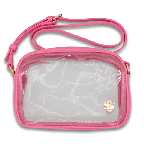 Simply Southern Clear Stadium Purse: Pink