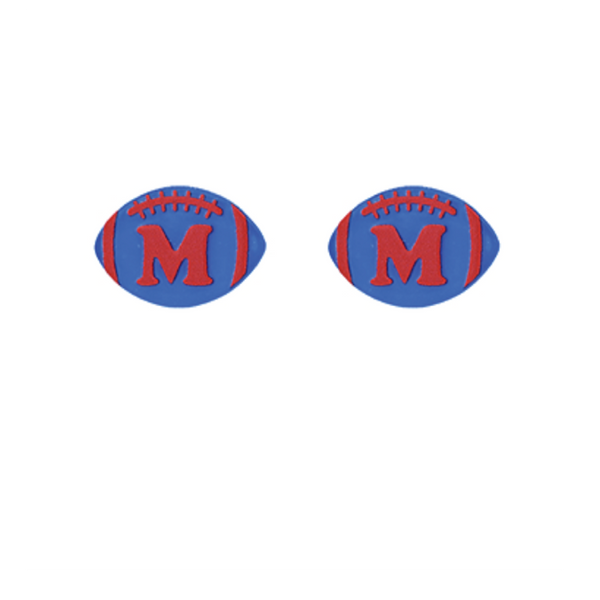 Ole Miss Football Stud Earrings
