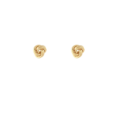 Gold Knot Stud Earrings