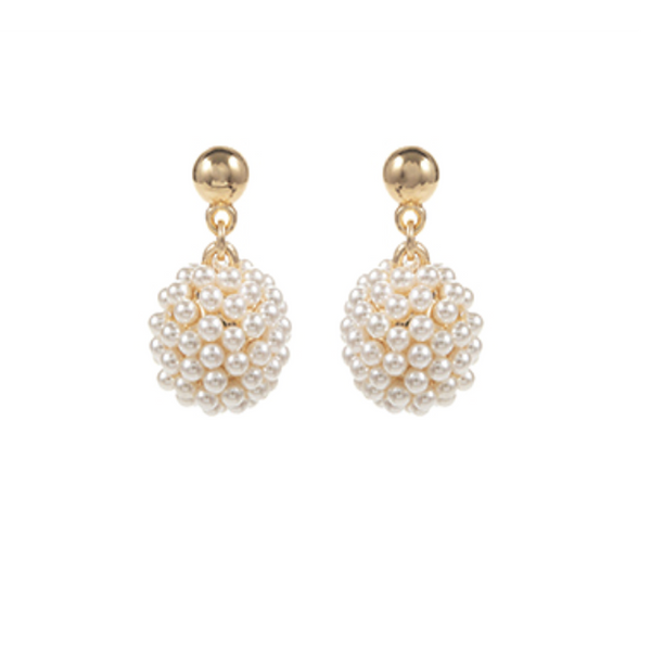Pearl Ball Dangle Earrings