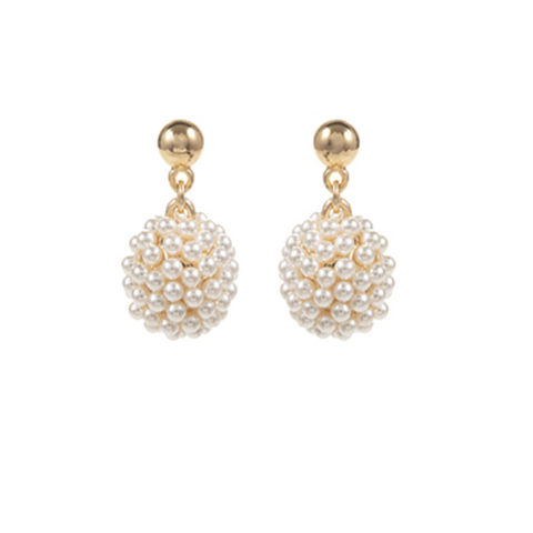 Pearl Ball Dangle Earrings