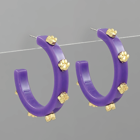 Game Day Paw Purple Hoops