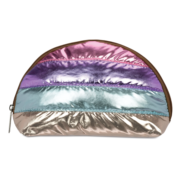 Icy Color Block Puffer Cosmetic Bag