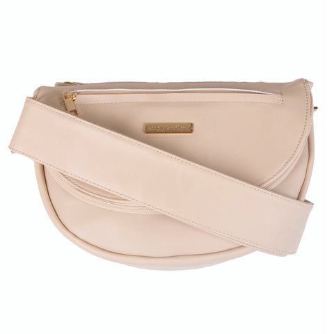 Charleston Leather Crossbody: Cream