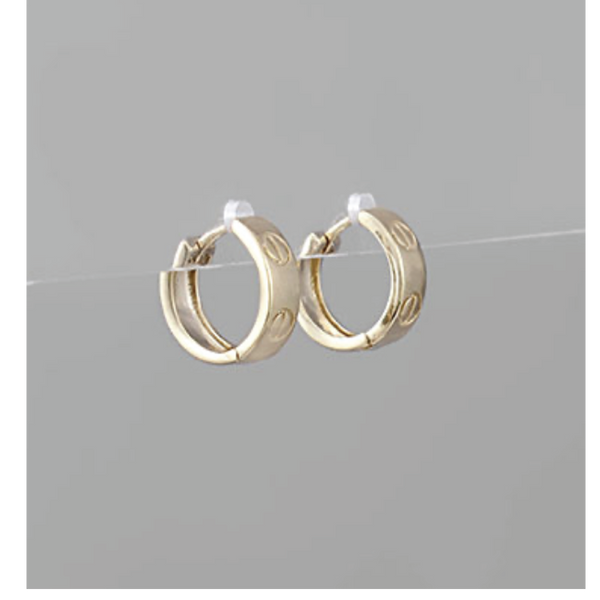 Small Nail Head Huggie Earrings