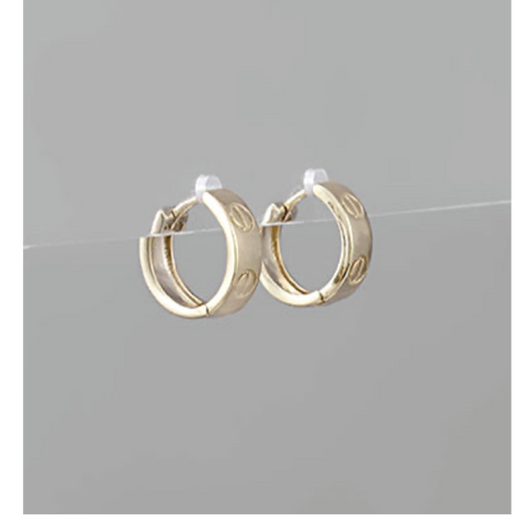 Small Nail Head Huggie Earrings