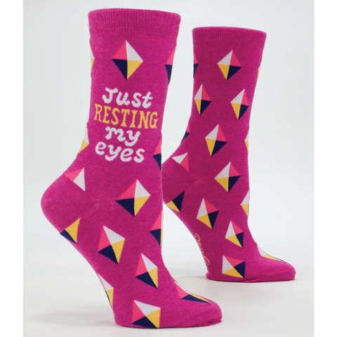 Resting My Eyes Women's Crew Socks