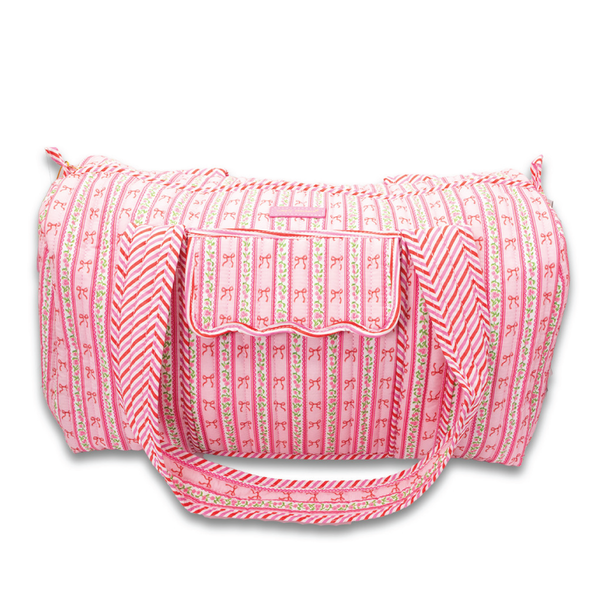 Simply Southern® Quilted Duffle: Pink