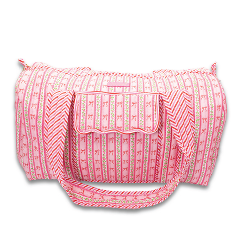Simply Southern® Quilted Duffle: Pink