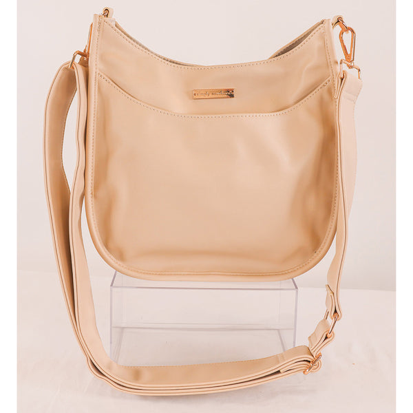 Malibu Leather Crossbody: Cream