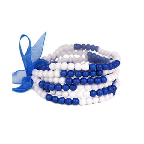 Game Day 6 Row Beaded Bracelet Set