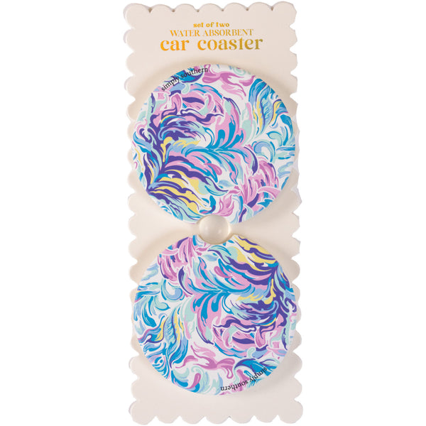 Simply Southern® Car Coasters Set: Watercolor