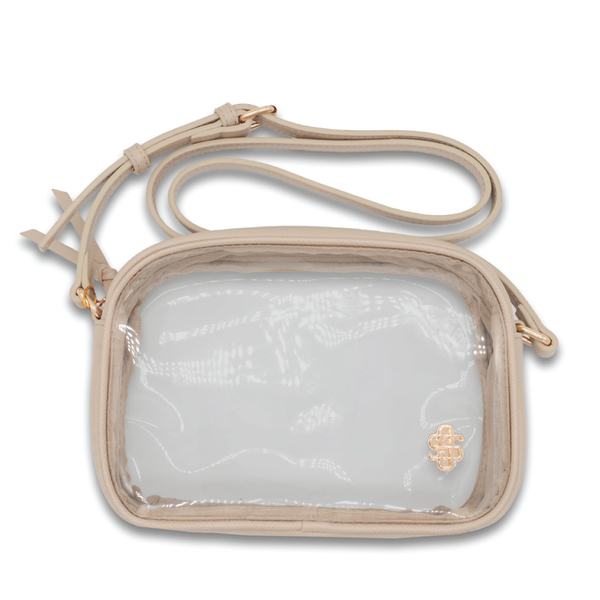 Simply Southern Clear Stadium Purse: Beige