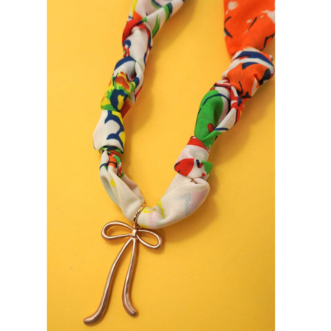 Scarf Charm Necklace: Citrus
