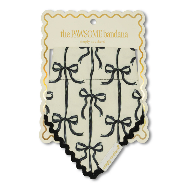 Simply Southern® Pet Bandana: Black Bow