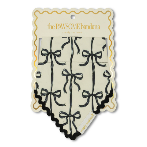 Simply Southern® Pet Bandana: Black Bow