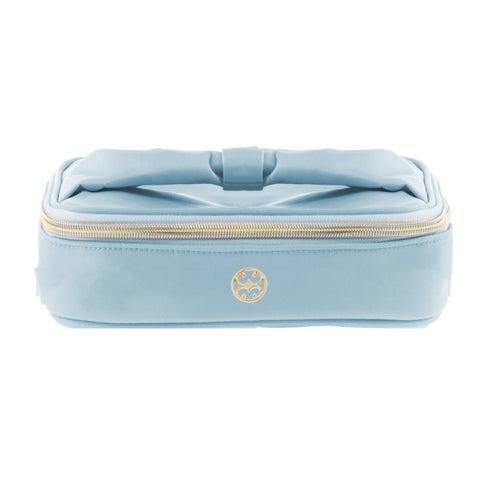 Light Blue Kiss & Makeup Mini Cosmetic Bag