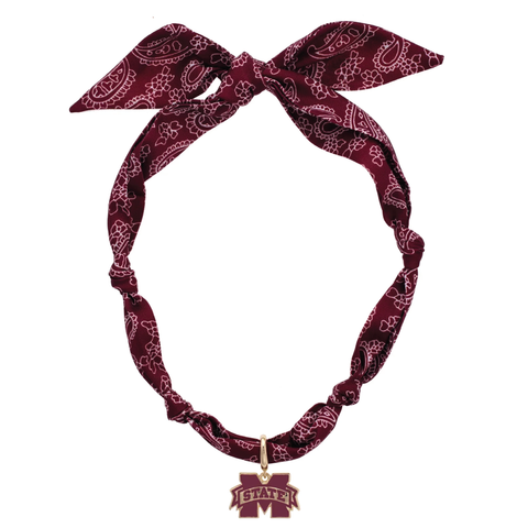 MS State Bulldogs Scarf Necklace
