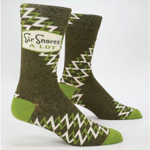 Sir Snores A Lot Men's Crew Socks