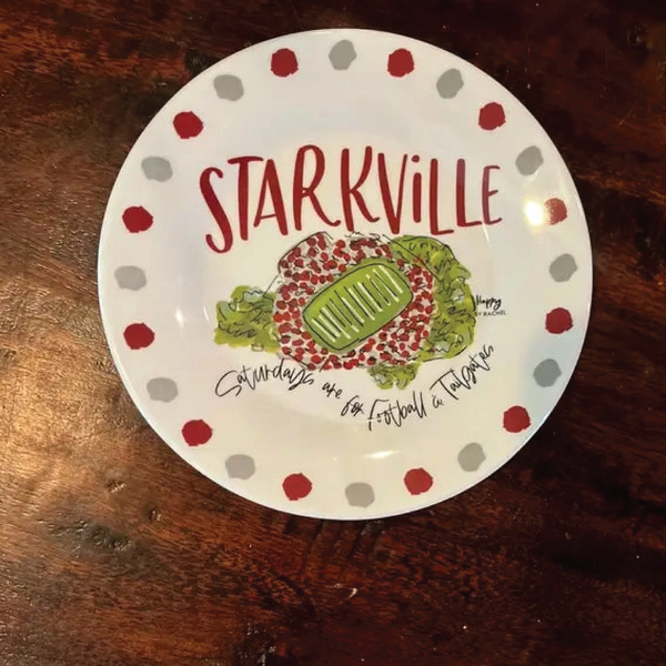 Starkville, MS 9" Melamine Plate: Set of 4