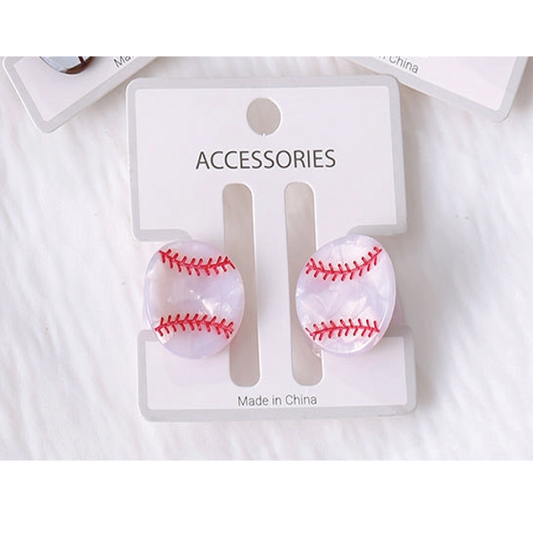Mini Baseball Hair Clips