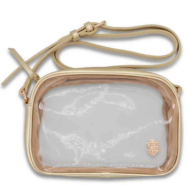 Simply Southern Clear Stadium Purse: Gold
