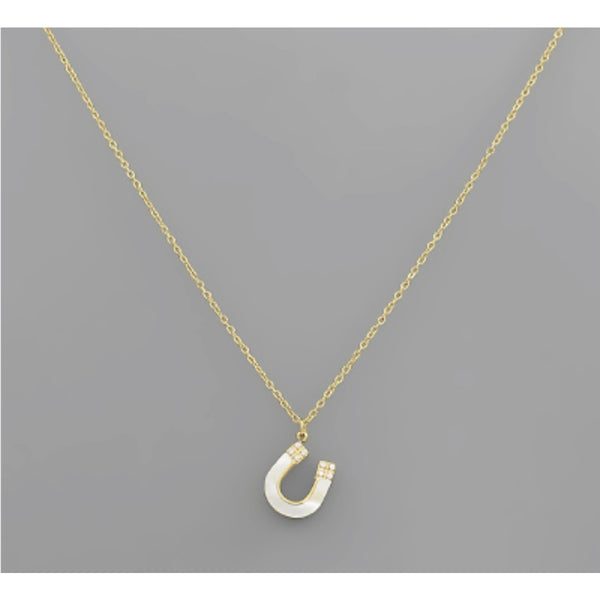Horseshoe Shell Pendant Necklace