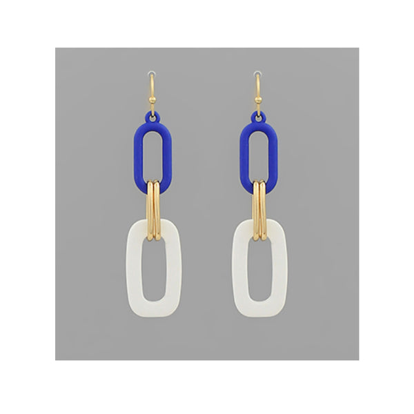 Game Day Linked Ovals Earrings