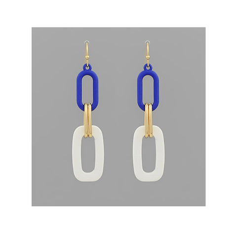 Game Day Linked Ovals Earrings