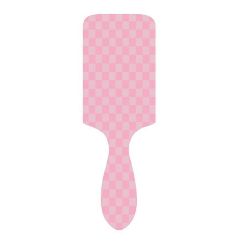 Checkered Pink Detangle Paddle Brush