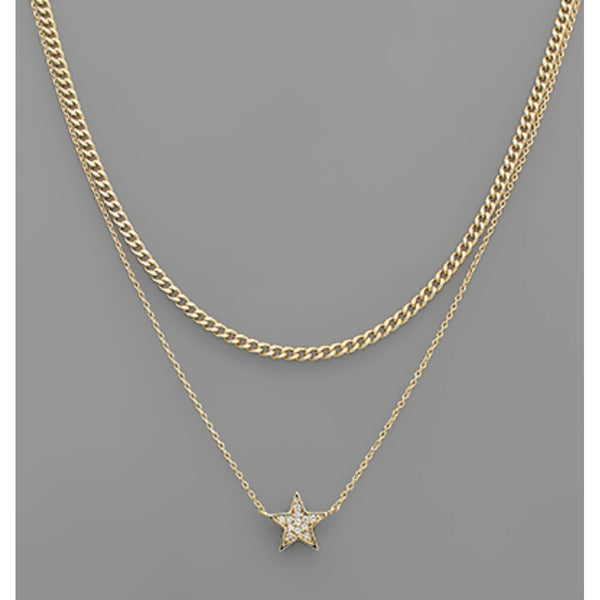 Star & Chain Layered Necklace