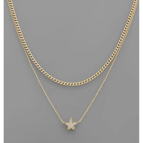 Star & Chain Layered Necklace