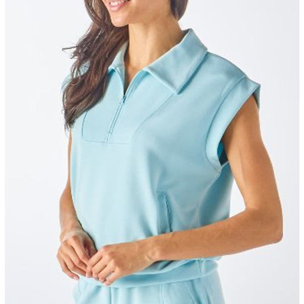 Simply Southern® Zip Tess Pullover: Ice