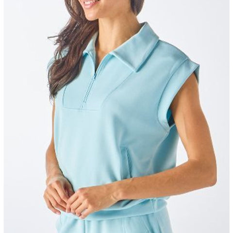 Simply Southern® Zip Tess Pullover: Ice