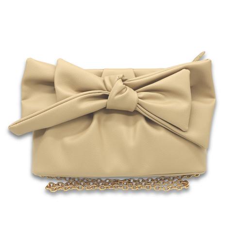 Simply Southern® Crossbody Bow Purse: Beige
