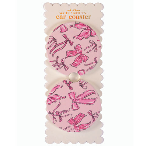 Simply Southern® Car Coasters Set: Bow