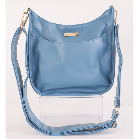 Malibu Leather Crossbody: Azur