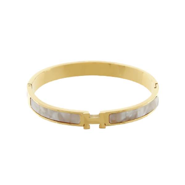 Mother of Pearl Epoxy H Bracelet