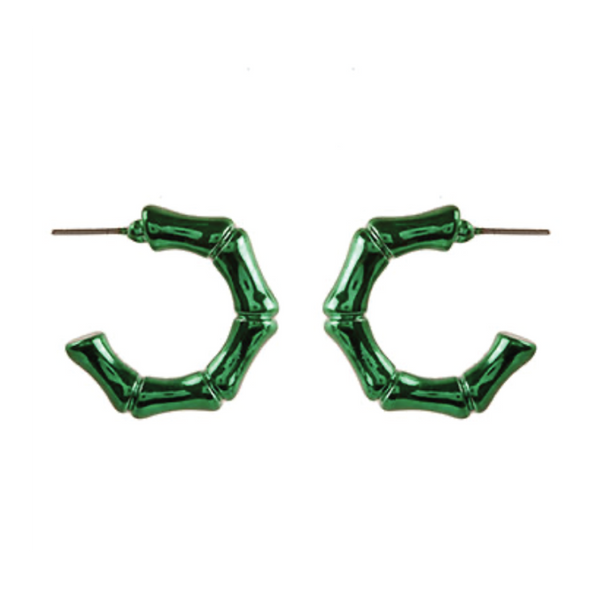 Green Bamboo Hoops