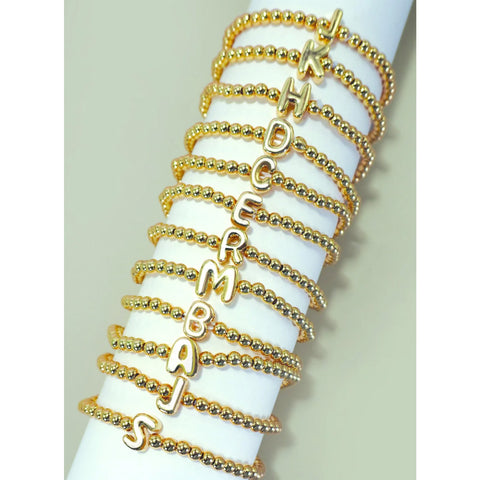 Initial Monogram Bubble Bracelet