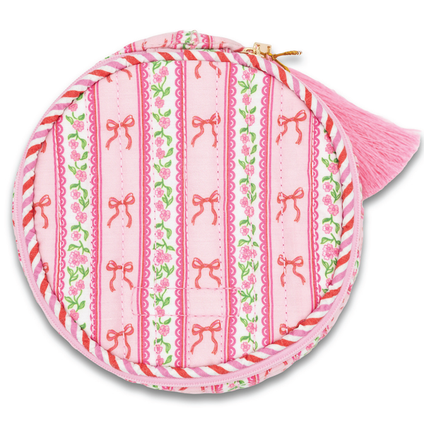 Simply Southern® Quilted Tassel Bag: Cherry