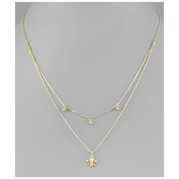 Fleur De Lis Layered Necklace