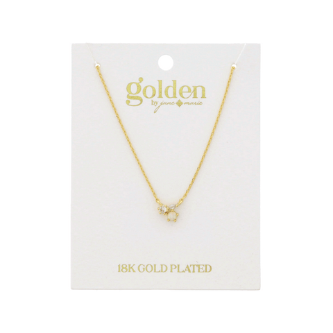 18K Gold Crystal & Opal Cluster Necklace