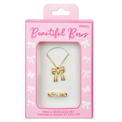Beautiful Bows Ring & Necklace Set