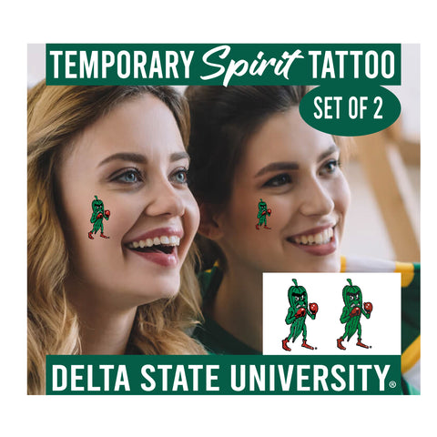 Set of 2 Fighting Okra Temporary Tattoos