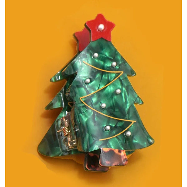 Christmas Tree Hair Claw Clip