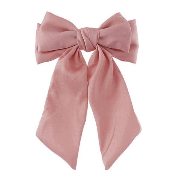 Satin Feel Big Bow: Mauve