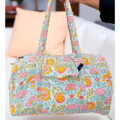 Laurel Floral Patterned Duffle