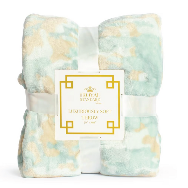 Camo Blue Throw Blanket