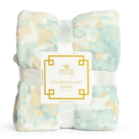 Camo Blue Throw Blanket